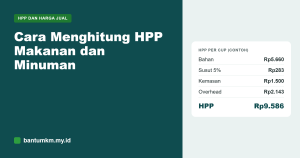 Rumus cara menghitung HPP makanan per porsi dengan contoh es kopi susu